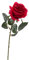 artplants.de Rosa Artificiale Simony, Rosso, Fibra Tessile, 45cm, Ø 8cm-Rosa Finta/Fiore da Tavolo