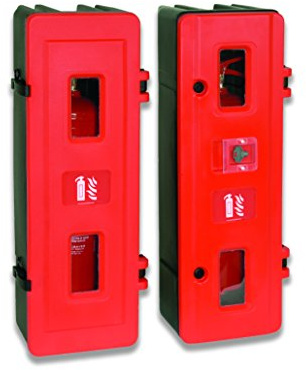 Jonesco hs83 único extintor armario, tamaño grande, color rojo