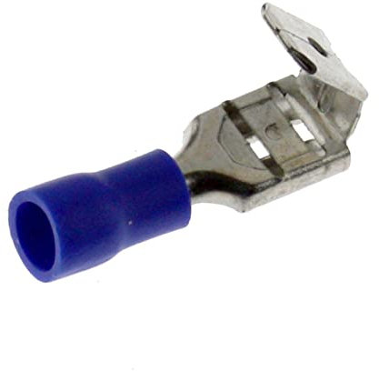 Lumonic 25x Flachsteckhülse + Abzweig 1,5-2,5mm² in blau I Flachsteckhülsen für Flachstecker 0,8mm x 6,4mm I Kabelschuhe Flachstecker teilisoliert