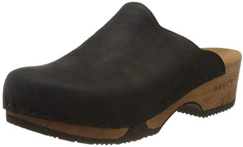 woody 18540 Damen-Clogs, Schwarz - Größe: 41 EU
