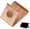 Yunir Supporto per cellulare, supporto universale per smartphone e tablet in legno, supporto per tablet da tavolo in legno di bambù, per ufficio domestico, ricarica di classe online(Walnut)