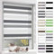 BelleMax Doppelrollo Klemmfix ohne Bohren & mit Bohren, 70x120cm(BxH), Weiß Grau Anthrazit, Duo Rollo, Sonnenschutz lichtdurchlässig Blickdicht, Klemmrollo Fensterrollo, Rollos für Fenster und Tür