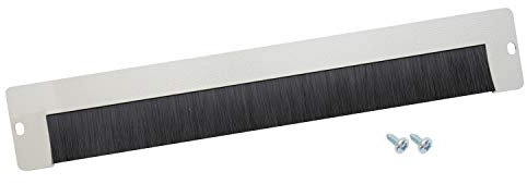 HMF 66429-07 Kabeldurchführung mit Bürsteneinsatz für 19 Zoll Serverschrank | Außen | Lichtgrau