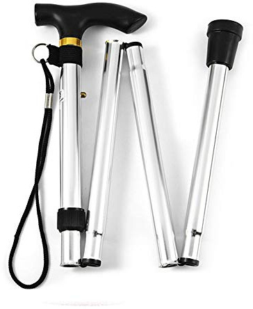 TopHomer Faltbar Gehstock Klappbar Leichtgewichtiger Canes Höhenverstellbarer Gehstock, Einstellbar Spazierstock für Damen und Herren, Ältere Menschen, Reisen, Wandern, Sport