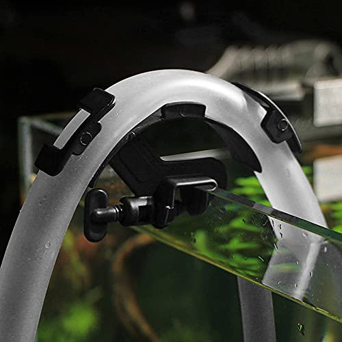 Demiawaking Aquarium Wasserwechsel Schlauchhalter Klammer Tank Schlauch Halterung Aquarium Wasserpfeife Filterschlauch Befestigung Clip (Schwarz)
