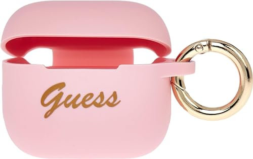 Guess Cover in silicone per Apple AirPods 3, collezione vintage, colore: rosa