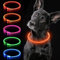 iTayga leuchthalsband Hund, USB-aufladbar und wasserdicht hundehalsband, verstellbare Länge, Sicherheitshalsband für Hunde und Katzen, 3 Modi, Orange