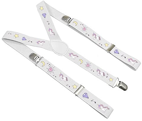 Unisex Kleine Hosenträger für Kinder Mädchen Jungen Kleinkind Baby für 2-8 Jahres alt Unicorn Party [012]
