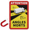 Magnetschild Toter Winkel/Angles Morts Warnung Hinweisschild für Wohnmobil LKW