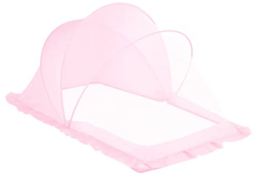 Balakaka Baby Faltbare Moskitonetz 110 * 65 * 60cm, Pop-up Kleinkind Licht Blockieren Moskitonetz Anti Mückenstiche Schutzhülle 0-7 Alter, Rosa