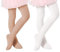 Zando Ballettstrumpfhose Kinder Mädchen Elastisch Strumpfhose Baby Tanzstrumpfhose Anti-Rutsch Atmungsaktiv 2 Paar Weiß u. Farbe 1-3 Jahre (Tag Size S)