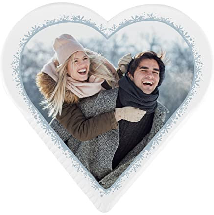 Herz & Heim® personalisierter Eiskratzer in Herzform/Kunststoff/verschiedenen Motive / 13 cm x 13 cm mit Wunschfoto