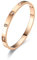 RIXERKOC 18k Gold plattiert Liebe Freundschaft Armband mit kubischen Zirkonia Steinen Armreif für Frauen Männer Edelstahl Armband für Liebe Paar Schmuck Armreif Geschenke (50 * 60mm, Roségold)