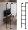 WDJBPSH Hochbett Leiter Schwarz Innere Ausstiegsleiter, Kletterleiter für Hochbett/Dachboden/Keller/Villa-Dach, Industrieller Eisenrohrstil (Size : 155cm 61in/5.1ft)