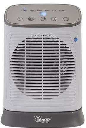 Bimar HF210 Termoventilatore Elettrico Oscillante con WiFi e APP Live Smart,Controllo Vocale,Stufetta Elettrica a Basso Consumo con Termostato e Timer 8H