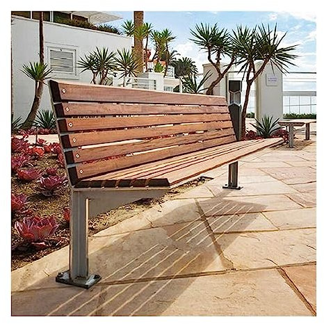 Gartenbank im Freien Terrassenbank for den Außenbereich, 3-Sitzer-Bank mit Rückenlehne, klassische Outdoor-Gartenbank mit Stahlrahmen for Park, Terrasse, Veranda, Pool, Hof Parkgartenbank ( Color : 20