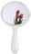 Stianiiie Make-up-Handspiegel, doppelseitiger Handspiegel 1X/3X Vergrößerungsspiegel mit Griff, Wandspiegel, (kristallklar) 4,8 x 8,3