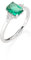 AMEN Schmuck, Prinzessin-Ring, Damenring aus 925er Silber, rhodiniert mit grünen und weißen Zirkonia, verstellbarer Ring für Größen 54 bis 56, Geschenk für Damen, Sterling Silber, Zirkonia
