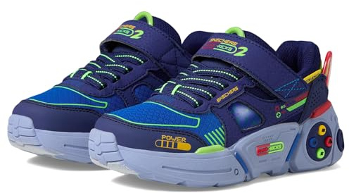 Skechers Unisex-Child Gametronix 2.0 Sneaker, Navy/Mehrfarbig, 3.5 Big Kid