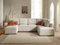 Livy - wohnlandschaft mit Schlaffunktion - mit Bettkasten - aus Cord - 7 Sitze - gerade Beige