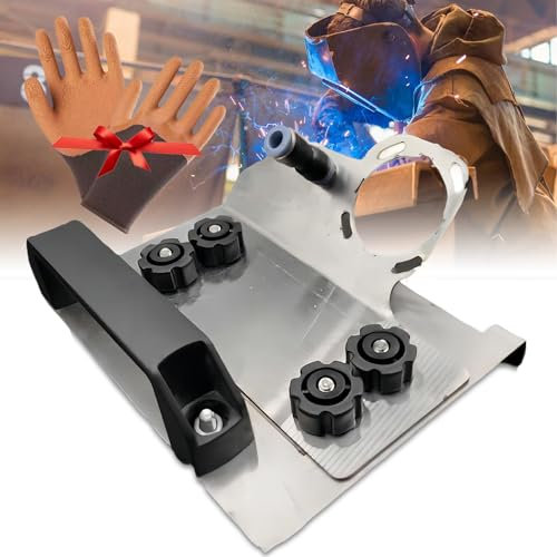 WdrKo Angle Grinder Stand for Tile 45° Chamfer Cutting,Angle Grinder Stand Grinder Holder,Angle Grinding Fixed Holder,45 Degree Tile Chamfering Stand Type Angle Grinder (Silver)