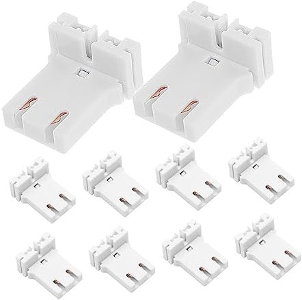 jojofuny 20 Stk Leuchtstofflampenhalter Kette Lampenfassungen für zu Hause Universalstecker Volt bürobeleuchtung plug and shine Adapter Heimlichtbasis t8 leuchtstofflampenfassung Weiß