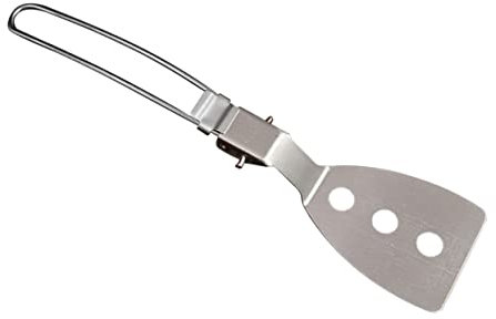 Amosfun Faltbarer Pfannenwender Edelstahl Grillwender Hitzebeständig Camping Kochgeschirr Klappbar Leicht Zu Reinigen Für Outdoor Grill Zubehör