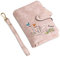 jewelora Portefeuilles Femme Personnalisé avec Nom Portefeuille Cuir pour Femme Porte-Monnaie Cadeau pour la Fête des Mères Noël Anniversaire (3 Name)