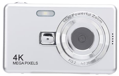Appareil Photo Numérique Ultra Compact de 2,4 Pouces, Zoom 16x, Vidéo 4K Haute Résolution de 50 MP, Simple et Facile à Utiliser avec écran IPS pour Les Voyages et Les Aventures