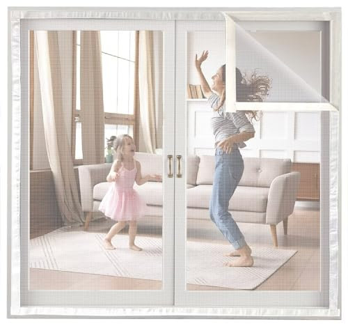 Zanzariera Balcone Da Cucire 95x115cm Bianco Zanzariere per Finestre Alluminio Tende Zanzariere per Gazebo Zanzariere su Misura