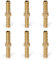 6 Pièces Raccords de Tuyau d'air Comprimé en Laiton de 6mm, 1 en Forme, Connecteur de Tuyau de Carburant, Connecteur Barbelé pour Carburant, Air, Eau, Gazole