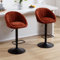 chairus Barhocker 2er Set, Barstuhl Höhenverstellbar aus PU-Leder Moderne Küchenhocker Drehbar Tresenhocker für Küche/Hausbar,Karamell