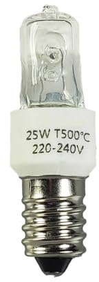 ShuoHui E14 Oven Lamp 25W 300 Degree Heat Resistant Oven Light Bulb 230 V 25 W for Oven, Salt Crystal Lamp, Microwave, Lava Lamp 175LM 2700K T500 (1)
