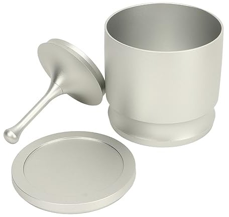 Espresso Blind Shaker, 58 -mm -Aluminiumlegierung Anti fliegender Kaffeepulver -Ringe Dosierungsringe Presso Rührwerkzeug Kaffee Dosierung Tasse für zu Hause und kommerziell (Silber)