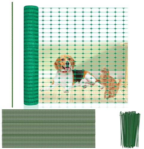 XMTECH Sicherheitswarnnetz 30m Absperrzaun mit Erdspießen Baustellenzaun | Robustes PP-Warnnetz mit Erdspießen und Kabelbindern wetterfest, flexibel und ideal für Baustellen Garten und Schutzbereiche