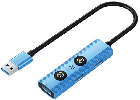Plyisty AI Laptop Docking Station, USB -Hub mit AI -Sprachübersetzung, 1 USB 3.0, mit GPT Deepseek, für Remote Work -Geschäftsreisen für Heimbüro (USB-Schnittstelle)