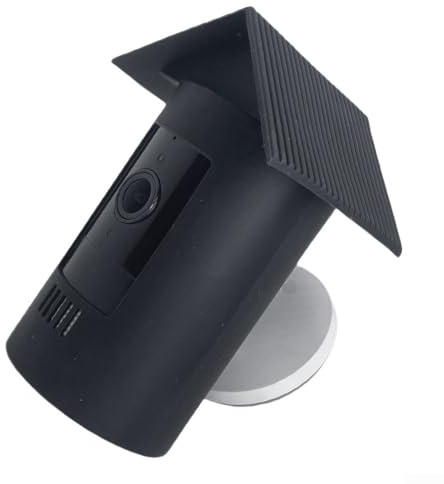 Feeshoppher Waterproof Silicone Protective Housing for Ring Up Cam In Outdoor Security Camera Accessory Black Weather Resistant Cover Shields from Rain Sun Scratches with