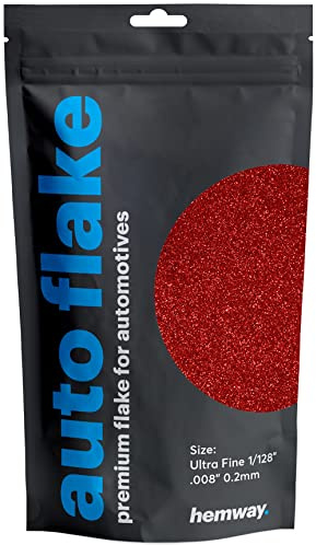 Hemway Auto Flake Glitter Additive for Paint 100g Ultrafine Red | Metal Flake for Custom Auto Paint & Coatings, for Car, Motorbike, Truck, Vehicles, Automotives