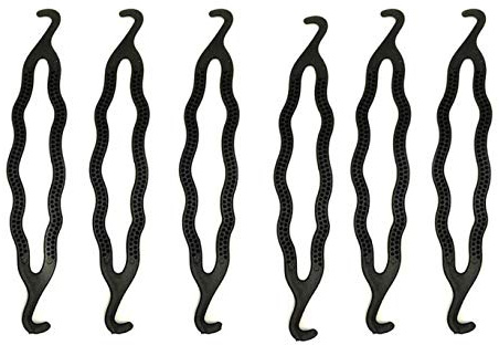 6 Pieces Plastic Bun Maker Curler/Hair Holders Twist Holder Clip Magic Roll Bun Hair Twist Braid Maker Styling Tool