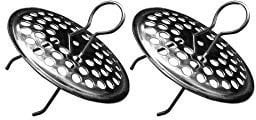KIT 2 GRIGLIA GRIGLIETTA SCARICO LAVANDINO CUCINA FILTRO INOX PILETTA LAVELLO