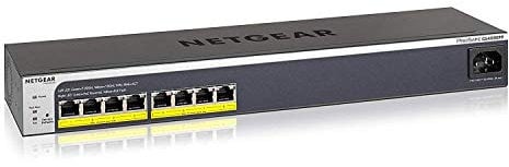 Netgear GS408EPP Switch Gigabit Smart Managed Plus a 8 Porte, con 8 PoE+ a 124 W, Sistema di Facile Montaggio Ovunque e su Rack
