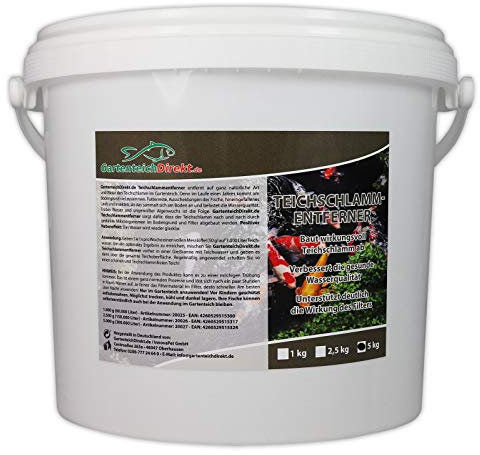 Gartenteich-Direkt Teichschlammentferner (Baut Teichschlamm und Mulm im Gartenteich ab, verbessert die Wasserqualität, unterstützt die Wirkung des Filters), Größe:5 kg