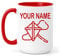 Personalised Two Tone Kite Mug - Hobbies, Gift (,Red)