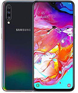 SAMSUNG Galaxy A70 128GB / 6GB SM-A705MN / DS 6.7 HD + Infinity-U 4G / LTE di Fabbrica Sbloccato Smartphone (International Version) (Nero)