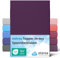 etérea Jersey Topper Spannbettlaken 180x200-200x200 cm Pflaume für 5-10 cm Steghöhe 100% Baumwolle - Oekotex Spannbetttuch Matratzen Bett Bezug - Bettlaken 180x200cm - 200x200cm Violett