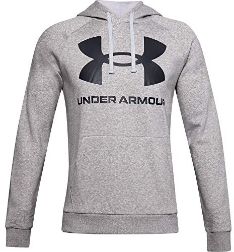 Under Armour Men Rival Fleece Big Logo HD, Sporty running hoodie with loose fit, comfortable and warm hooded jumper for men