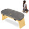 Florensi Meditationsbank - Meditationsbank Klappbar - Ergonomischer Bambus Meditationshocker - Stabiler Meditationsstuhl mit Meditationskissen zum Knien & Sitzen - Tiefere & Längere Meditation