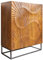 invicta INTERIOR Massives Highboard Scorpion 120cm braun Mangoholz aufwendige 3D Schnitzereien Hochschrank Schrank