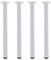 QLLY 27.5 inch / 70cm Adjustable Metal Desk Legs, Square Office Table Furniture Leg, Set of 4 (70 cm, White)