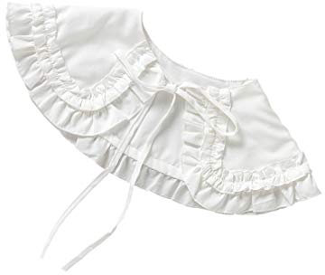 SOIMISS blusenkragen einsatz damenGefälschte Kragen Abnehmbare Bluse Kragen Lotus Blatt Rand Halb Shirts Falsche Kragen für Mädchen Frauen Mädchen Weiß